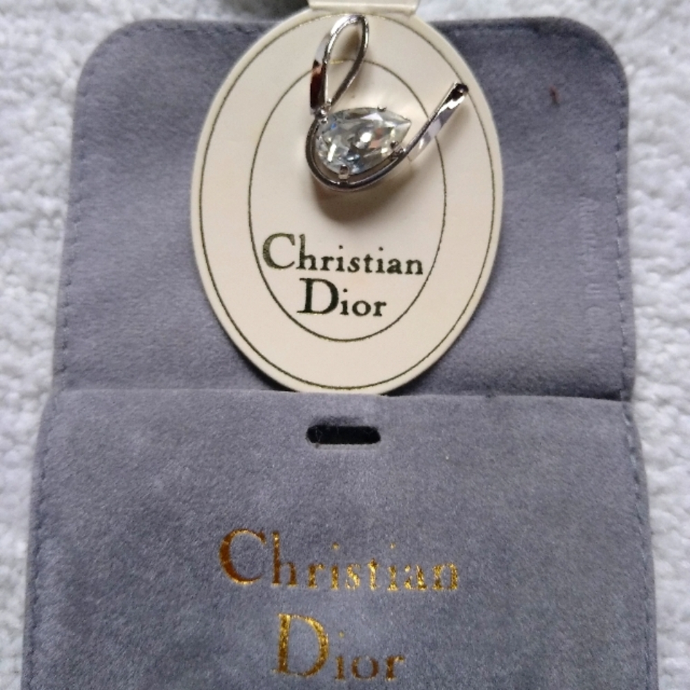 Vintage Christine Dior swan Chrystal brooch